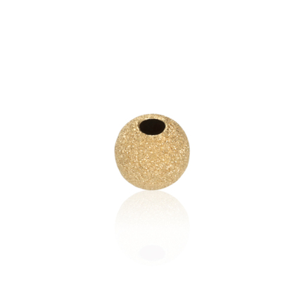TWO-HOLE PAVE' BEAD IN YELLOW GOLD 18 KT DIAMETER MM.10X3 HOLE