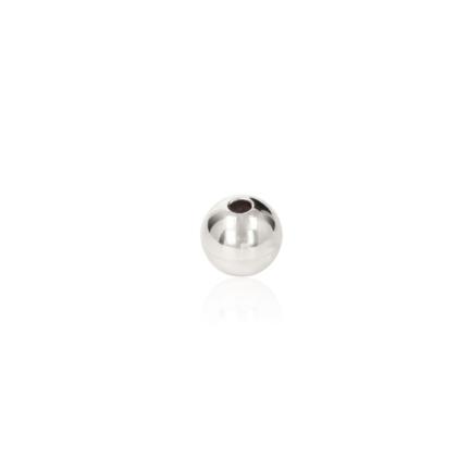 TWO-HOLE BEAD IN WHITE GOLD 18 KT DIAMETER MM.7X1,8 HOLE