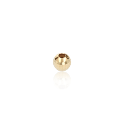 TWO-HOLE D-CUT DISCO BEAD IN YELLOW GOLD 14 KT DIAMETER MM.6X2,1 HOLE