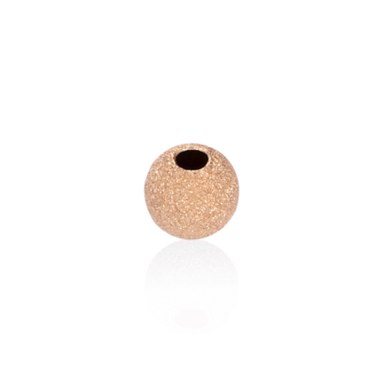 TWO-HOLE PAVE' BEAD IN RED GOLD 18 KT DIAMETER MM.10X3 HOLE
