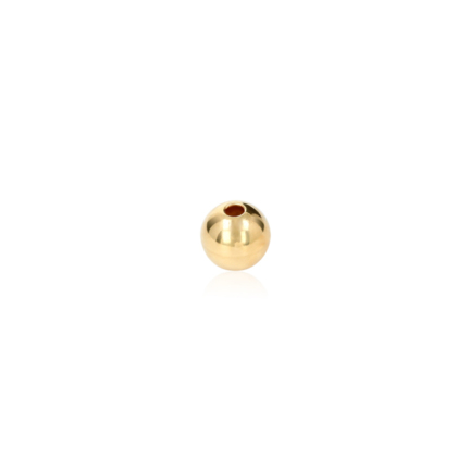 TWO-HOLE SATIN BEAD IN YELLOW GOLD 18 KT DIAMETER MM.6X1,5 HOLE
