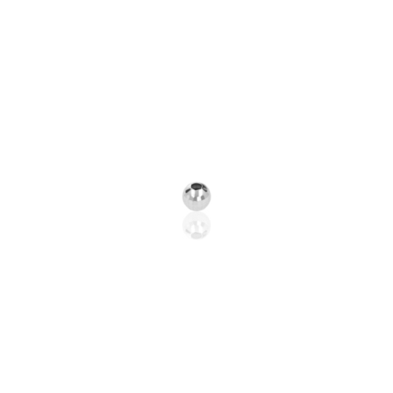 TWO-HOLE D-CUT DISCO BEAD WITH RHODIUM TREATMENT 18 KT DIAMETER MM.3X1,2 HOLE