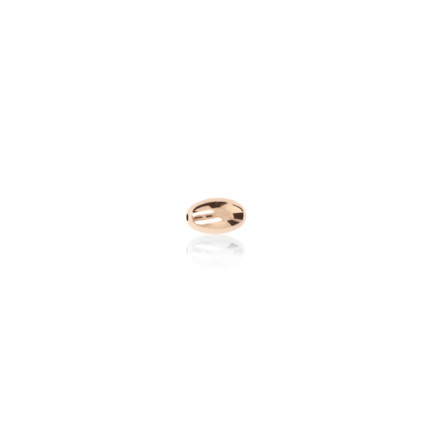 TWO-HOLE OVAL BEAD IN RED GOLD 14 KT DIAMETER MM.3X0,9 HOLE X5,5 LENGTH