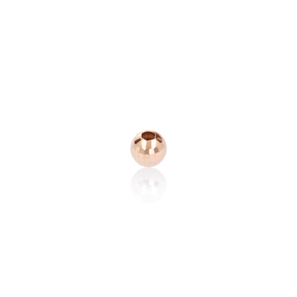 TWO-HOLE D-CUT DISCO BEAD IN RED GOLD 14 KT DIAMETER MM.5X1,7 HOLE