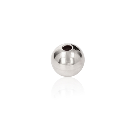 TWO-HOLE BEAD IN WHITE GOLD 18 KT DIAMETER MM.11