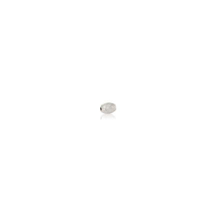 TWO-HOLE PAVE' OVAL BEAD IN WHITE GOLD 18 KT DIAMETER MM.3X1,3 HOLE X5,5 LENGTH