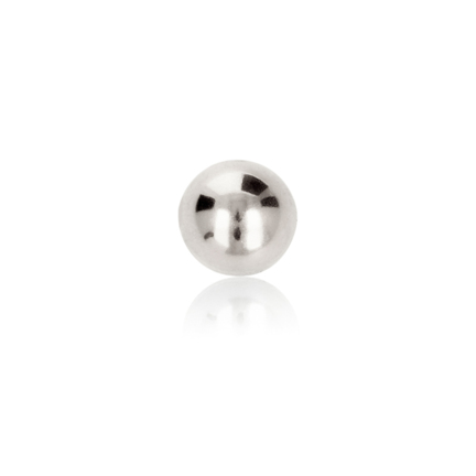 HALF SPHERE IN WHITE GOLD 18 KT DIAMETER MM.10X5,3 HOLE