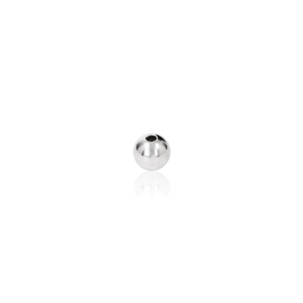TWO-HOLE BEAD WITH RHODIUM TREATMENT 14 KT DIAMETER MM.5X1,7 HOLE