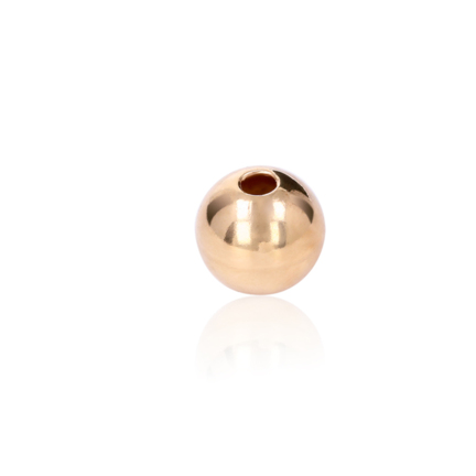 TWO-HOLE BEAD IN RED GOLD 18 KT DIAMETER MM.11
