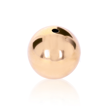 SEAMED BEAD IN RED GOLD 18 KT DIAMETER MM.20X1,5 HOLE