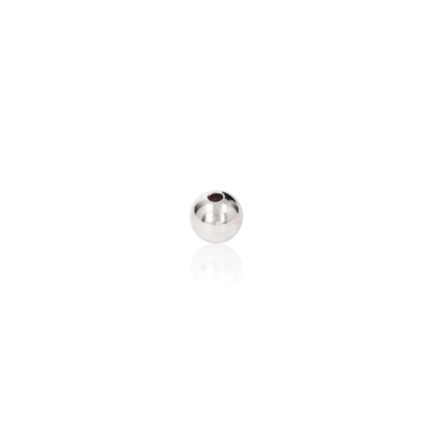 TWO-HOLE BEAD IN WHITE GOLD 18 KT DIAMETER MM.5X1,1 HOLE
