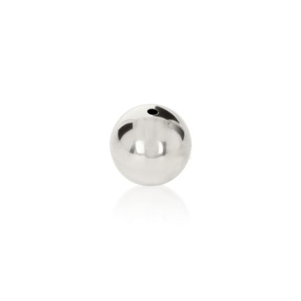 SEAMED BEAD IN WHITE GOLD 18 KT DIAMETER MM.12X1,5 HOLE