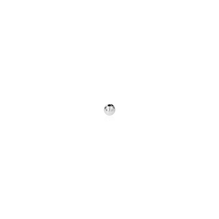 TWO-HOLE BEAD WITH RHODIUM TREATMENT 18 KT DIAMETER MM.2,2