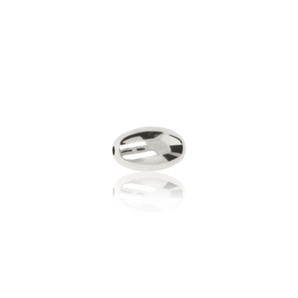 TWO-HOLE OVAL BEAD IN SILVER 925 DIAMETER MM.6X1,7 HOLE X9,9 LENGTH
