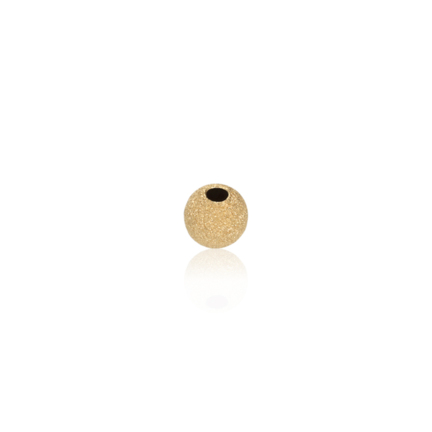 TWO-HOLE PAVE' BEAD IN YELLOW GOLD 14 KT DIAMETER MM.6X1,9 HOLE
