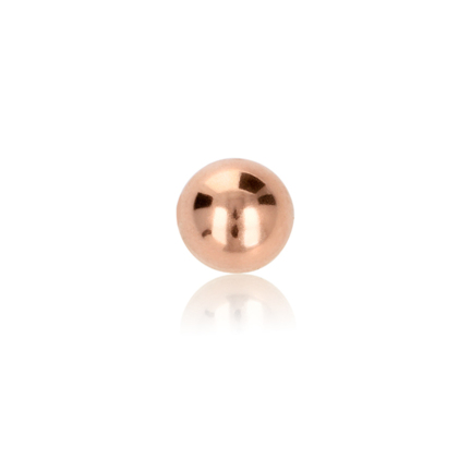 HALF SPHERE IN RED GOLD 18 KT DIAMETER MM.10X5,3 HOLE
