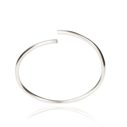 EMPTY FLEXIBLE TUBE BANGLE IN WHITE GOLD 18KT TUBE DIAMETER 1,5MM.