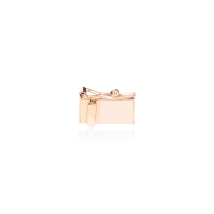 RECTANGULAR BOX CLASP IN RED GOLD 14 KT WIDTH MM.5,5 X LENGTH MM.10,5