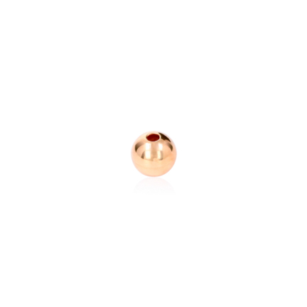 TWO-HOLE BEAD IN RED GOLD 14 KT DIAMETER MM.6X1,1 HOLE