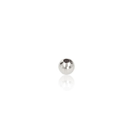 TWO-HOLE MEDIUM WEIGHT BEAD IN WHITE GOLD 18 KT DIAMETER MM.5