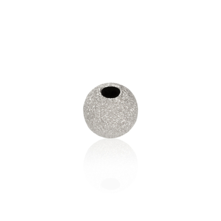 TWO-HOLE PAVE' BEAD IN WHITE GOLD 18 KT DIAMETER MM.10X3 HOLE