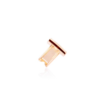 CHIUSURA A CASSETTA IN ORO ROSSO 14 KT LARGHEZZA LINGUETTA MM.4,5 X LUNGHEZZA MM.8