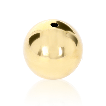 SEAMED BEAD IN YELLOW GOLD 18 KT DIAMETER MM.23X1,5 HOLE