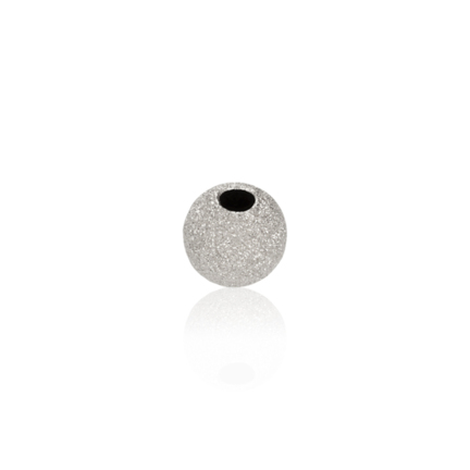 TWO-HOLE PAVE' BEAD IN WHITE GOLD 14 KT DIAMETER MM.9X2,9 HOLE