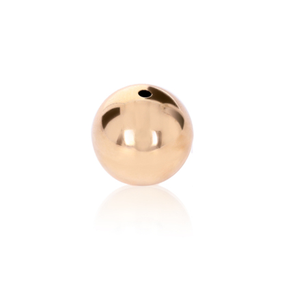 SEAMED BEAD IN RED GOLD 18 KT DIAMETER MM.14X1,5 HOLE