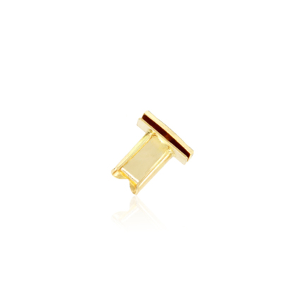 CHIUSURA A CASSETTA IN ORO GIALLO 18 KT LARGHEZZA LINGUETTA MM.4,5 X LUNGHEZZA MM.8