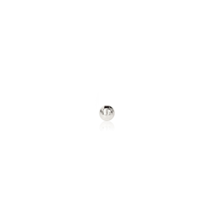 ONE-HOLE BEAD IN WHITE GOLD 800 DIAMETER MM.3X0,7 HOLE