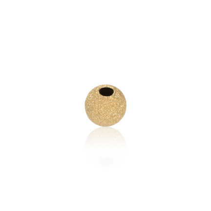 TWO-HOLE PAVE' BEAD IN YELLOW GOLD 18 KT DIAMETER MM.8X2,6 HOLE