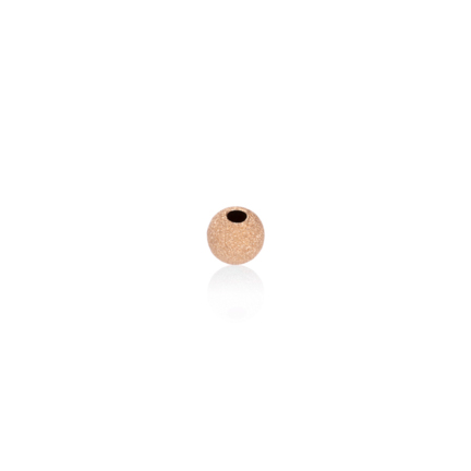 TWO-HOLE PAVE' BEAD IN RED GOLD 9 KT DIAMETER MM.5X1,6 HOLE
