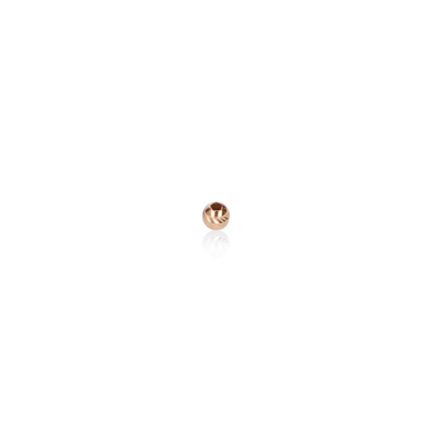 TWO-HOLE D-CUT MOON BEAD IN RED GOLD 18 KT DIAMETER MM.2,6X1,1 HOLE