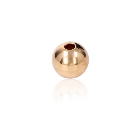 TWO-HOLE BEAD IN RED GOLD 18 KT DIAMETER MM.12