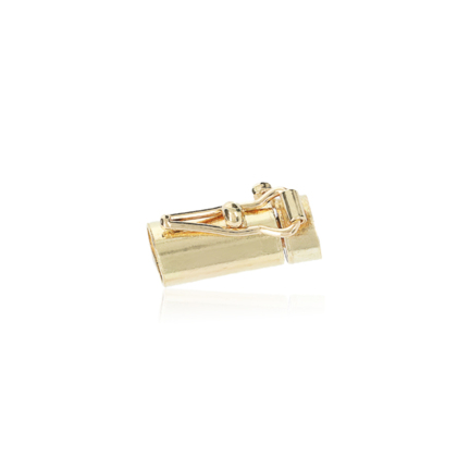 CHIUSURA CILINDRICA A CASSETTA IN ORO GIALLO 9 KT LARGHEZZA MM.5,5 X LUNGHEZZA MM.13,5