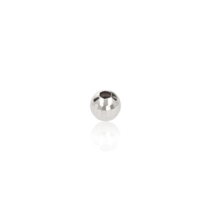 TWO-HOLE D-CUT DISCO BEAD IN WHITE GOLD 14 KT DIAMETER MM.6X2,1 HOLE