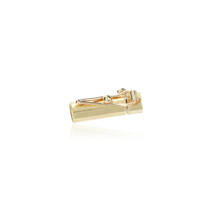 CHIUSURA CILINDRICA A CASSETTA IN ORO GIALLO 14 KT LARGHEZZA MM.4 X LUNGHEZZA MM.13,5