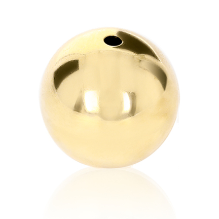 SEAMED BEAD IN YELLOW GOLD 18 KT DIAMETER MM.26X1,5 HOLE