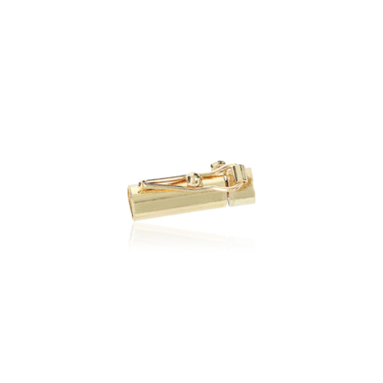 CHIUSURA CILINDRICA A CASSETTA IN ORO GIALLO 18 KT LARGHEZZA MM.3,4 X LUNGHEZZA MM.13,5