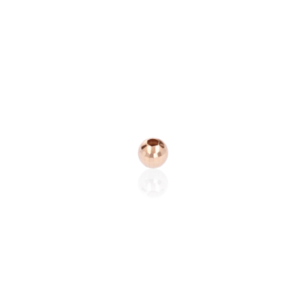 TWO-HOLE D-CUT DISCO BEAD IN RED GOLD 18 KT DIAMETER MM.4X1,4 HOLE