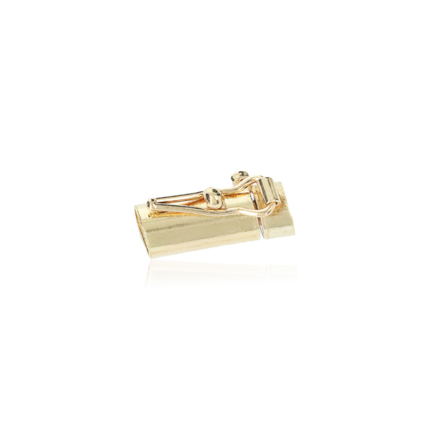 CHIUSURA CILINDRICA A CASSETTA IN ORO GIALLO 18 KT LARGHEZZA MM.5 X LUNGHEZZA MM.13,5