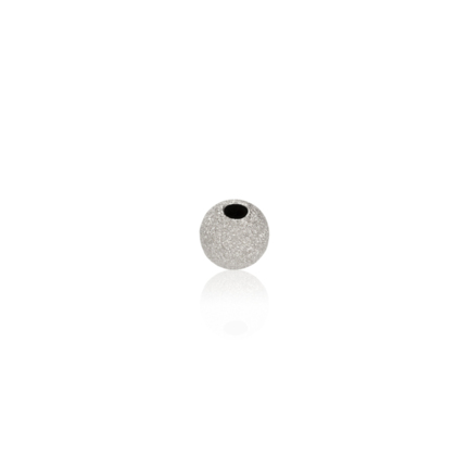 TWO-HOLE PAVE' BEAD IN WHITE GOLD 9 KT DIAMETER MM.6X1,9 HOLE