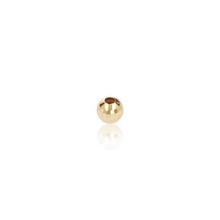 TWO-HOLE MEDIUM WEIGHT BEAD IN YELLOW GOLD 14 KT DIAMETER MM.5