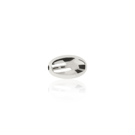 TWO-HOLE OVAL BEAD IN SILVER 925 DIAMETER MM.7X1,9 HOLE X11,6 LENGTH
