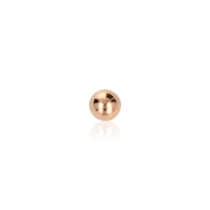 HALF SPHERE IN RED GOLD 18 KT DIAMETER MM.6X3,3 HOLE