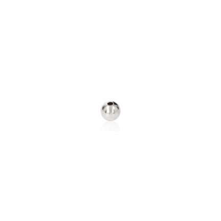 TWO-HOLE BEAD IN WHITE GOLD 18 KT DIAMETER MM.3,6