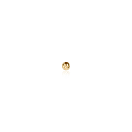 TWO-HOLE D-CUT MOON BEAD IN YELLOW GOLD 14 KT DIAMETER MM.2,6X1,1 HOLE