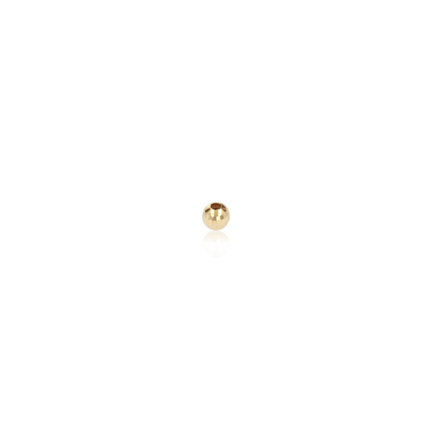 TWO-HOLE D-CUT BEAD DISCO IN YELLOW GOLD 18 KT DIAMETER MM.2,6