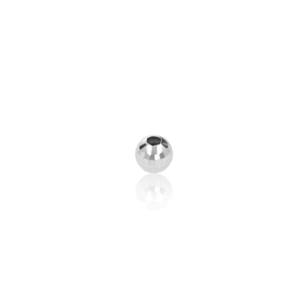 TWO-HOLE D-CUT DISCO BEAD WITH RHODIUM TREATMENT 14 KT DIAMETER MM.5X1,7 HOLE